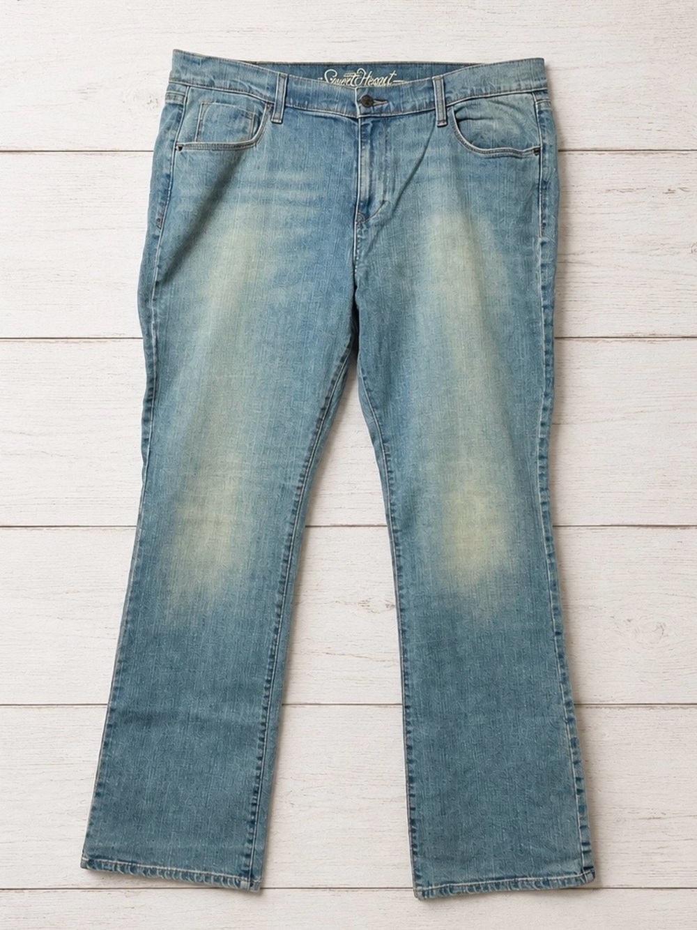 Old Navy Sweetheart Jeans Women’s 16 Regular Bootcut Faded Medium Wash